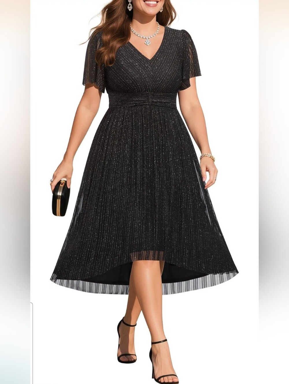 Black Sparkle Cocktail Dress
